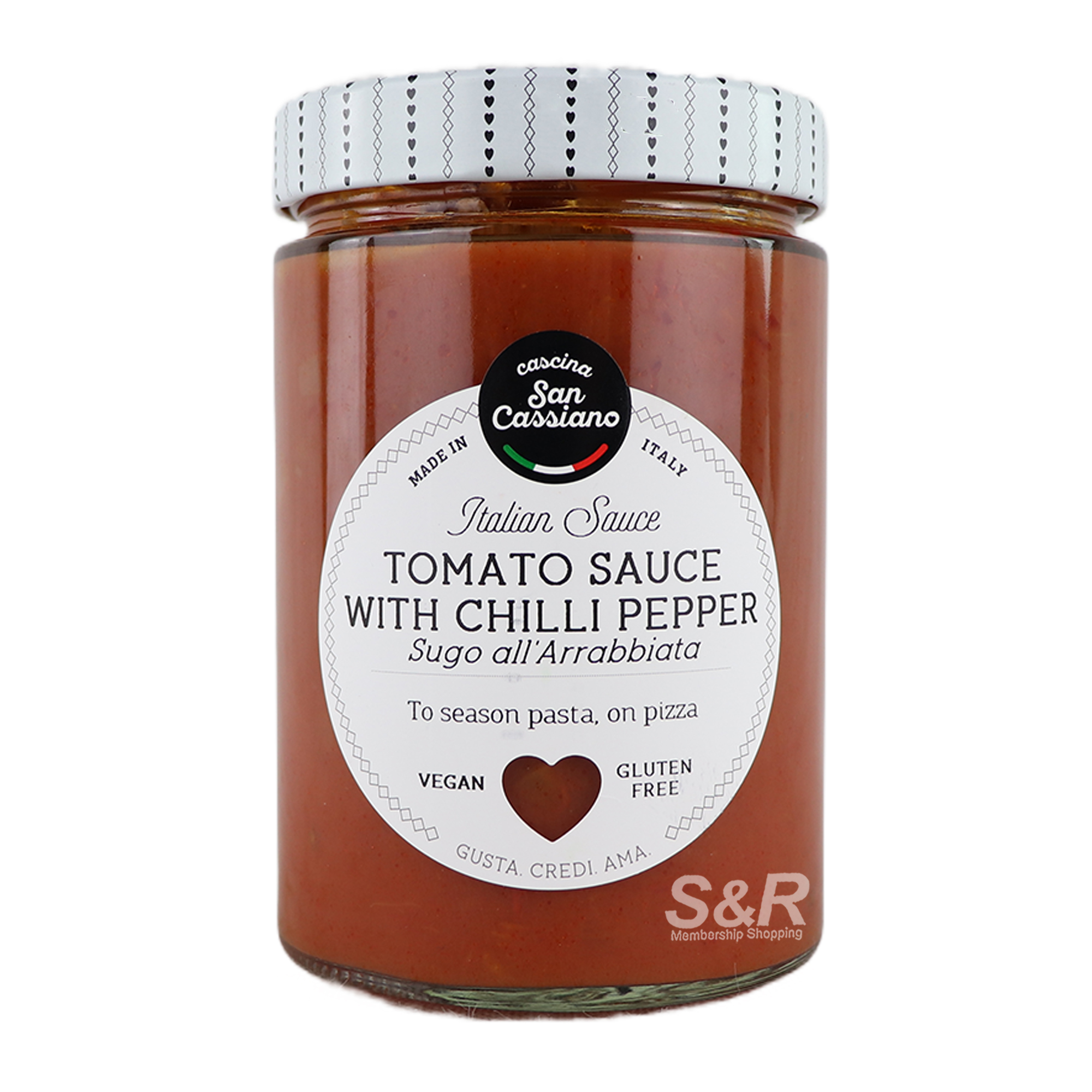 Cascina San Cassiano Tomato Sauce With Chilli Pepper 540g Cascina San Cassiano Tomato Sauce With Chilli Pepper 540g
